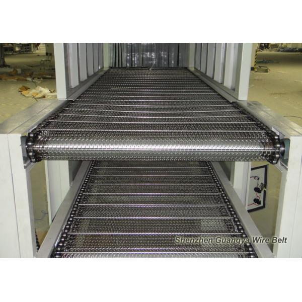 Custom Chain Link Conveyor Belt , Furnace Use Metal Mesh Conveyor Belt