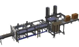 China Full Automatic CNC Robot Palletizing System Packaging Line Robust Design on sale