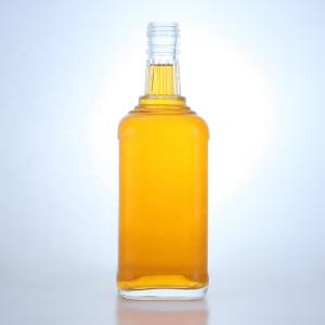 Best Collar Material Glass Clear 500ml 700ml 750ml Flint Glass Bottle for Vodka Gin Rum wholesale