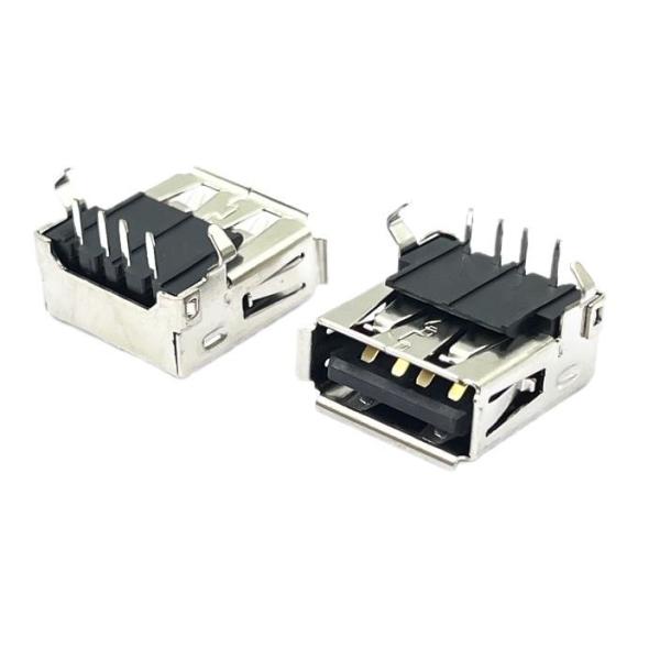 PBT 90 Degrees 2.0 USB Socket Connector 4Pin A Female 1.0AMP