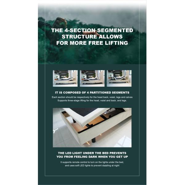 Customozied Smart Furniture Adjustable Base Bed with Frame zero gravity homeuse homecare