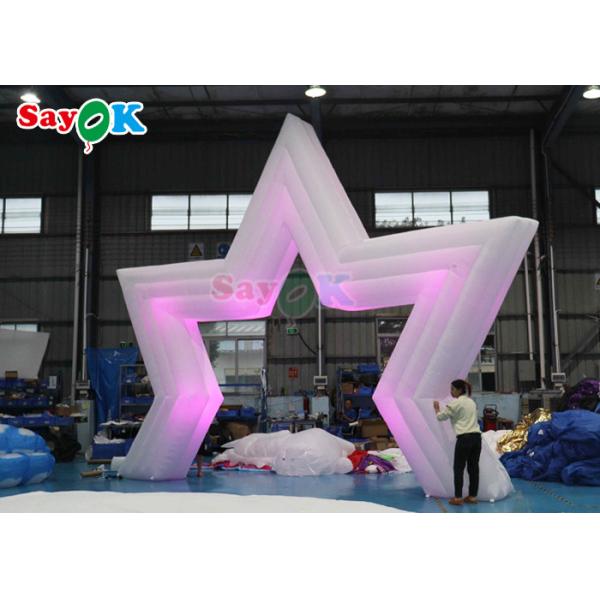 Giant Inflatable Star Arch Led Light Inflatable Star Archway For Outdoor Advertising Party