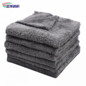 China 500GSM Reusable Cleaning Cloth 40X40CM Fluffy Microfiber Edgeless Washing Cleaning Towel on sale