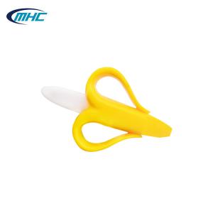 Best Non Toxic Silicone Baby Teether Soft Banana Toothbrush Teether Customized wholesale