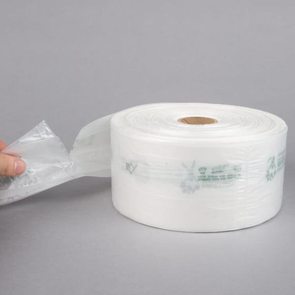 Natural Translucent Plastic Bag , Narrow Profile 14" X 18" Plastic Produce Bags On A Roll