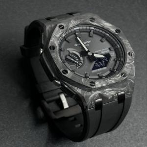 China Mechanical Casio Watch Case Fashion Fold Over Clasp Type Carbon Fiber Watch Case on sale