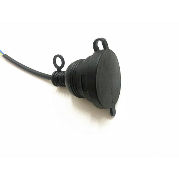 High quality 5pin black extension power cable with stripped end 10A copper power cord