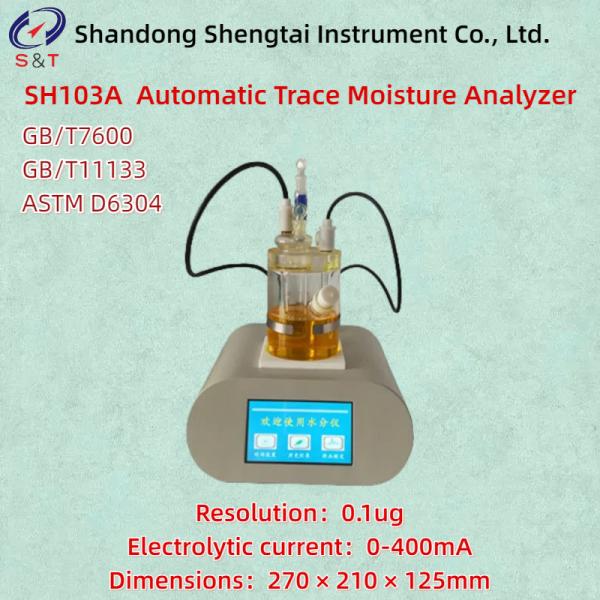 Automatic Micro Moisture Analyzer 0-400mA Karl Fischer Coulomb Law ASTM D6304