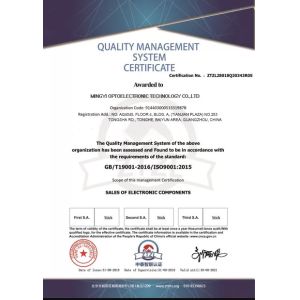 Guangzhou Mingyi Optoelectronics Technology Co., Ltd. Certifications