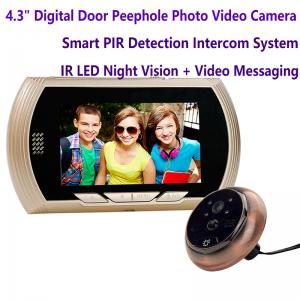 Best 4.3 Digital Door Peephole Viewer Photo Video Camera Recorder Home Security Smart PIR Video Doorbell IR LED Night Vision wholesale