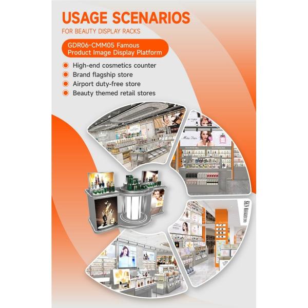 GDR06-CMM05 Retail Display Stand with Modular Design and Brand-Themed Style for Shopping Mall