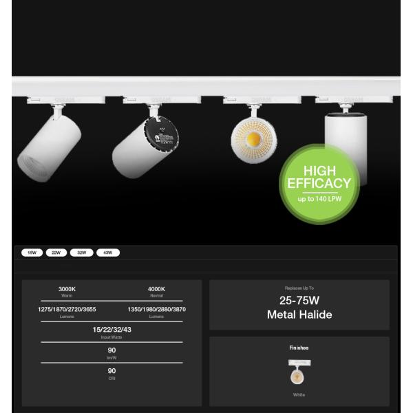 2 Wires Focus LED Track Spot Light Rail Anti Glare 220V Multipurpose