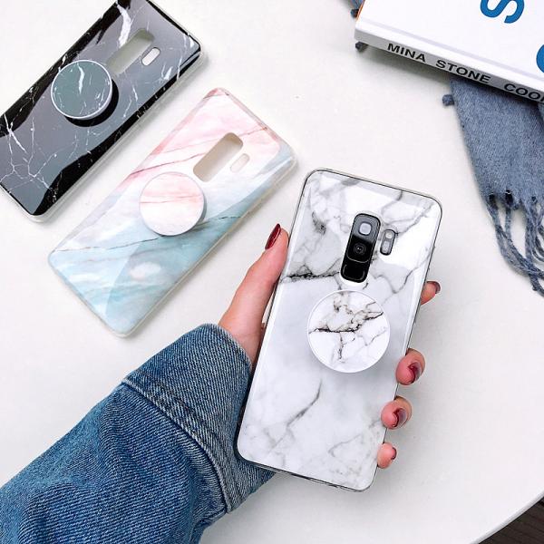 Samsung & Huawei TPU marble case with holder, Samsung S7 edge TPU marble case with holder, Samsung Note 8 case