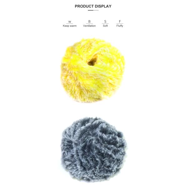 Soft Mink Chunky Hand Knit Yarn Polyester Yarn Yarn Bleached Dyed