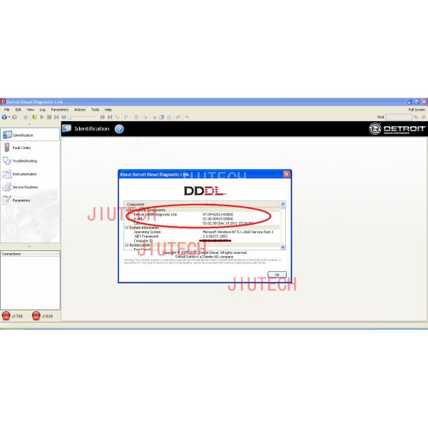Heavy Duty Diagnostic Scanner Tool Detroit Diesel Dddl 7.09 For Servicing Detroit Diesel’s 2007 Ddec Vi Equipped Engine