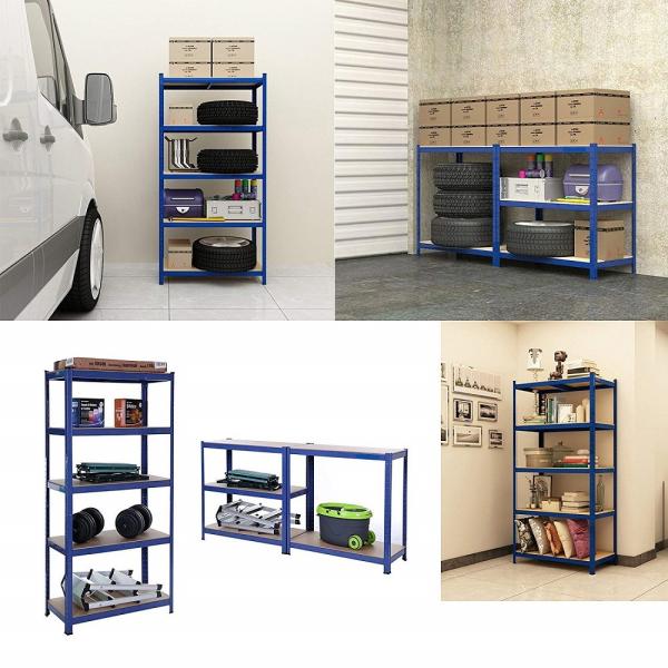 Custom Store 5 Tier Stainless Steel Display Warehouse Shelving Racks For Storage