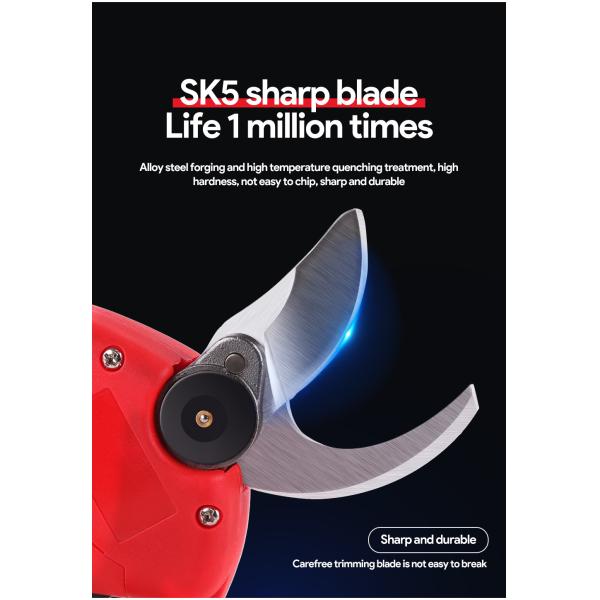 25mm New Design Electric Li-Battery Pruning Electric Scissors Tree Pruner Shears With Shear Diameter For Sale