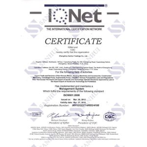 Zhengzhou Sanhui Refractory Metal Co., Ltd. Certifications