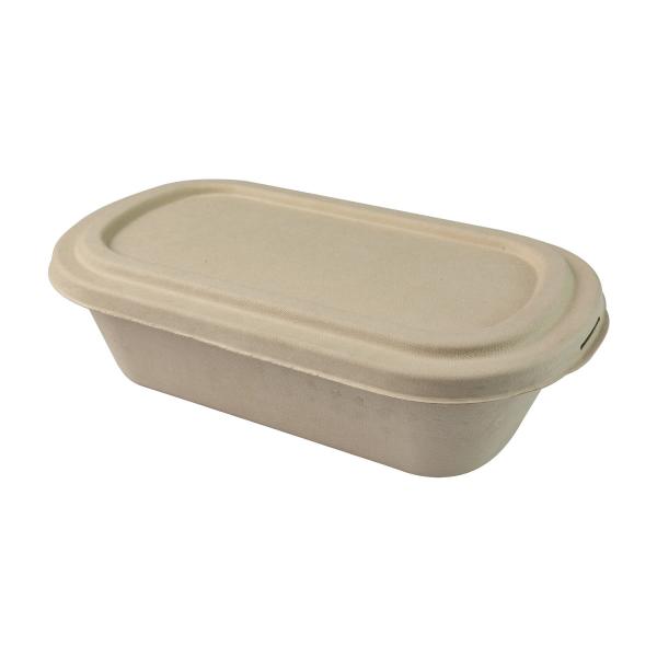 Biodegradable Embossing Sugarcane Bagasse Food Container Microwavable Disposable