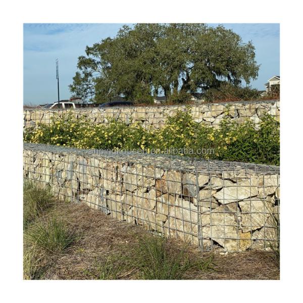 Professional Processing Service 2x1x1m Galvanized Gabion Basket with PVC Coating