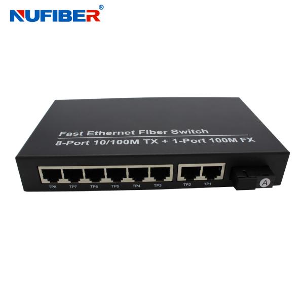 10/100M 8 port rj45 1 fiber port single fiber SM 1310nm/1550nm 20km optical fiber ethernet switch NF-S108C20A/B