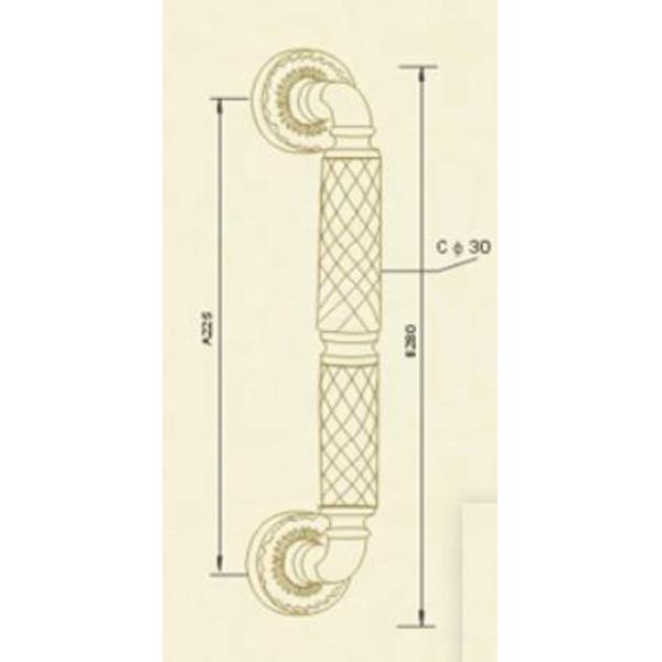 Furniture Hardware Light Luxury Floral Openwork Pattern 24K Gold Plated