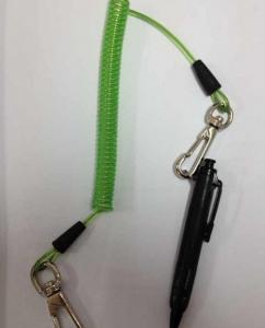 Best Snap hook on each end terminal transparent green stop drop tooling wire coil lanyard cable wholesale