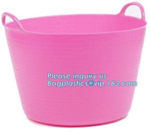 Best Plastic Laundry basket, organizer basket with customized size, laundry storage bag laundry basket with two pockets from wholesale