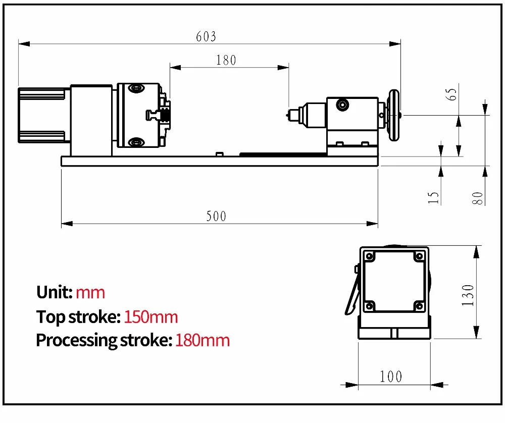 Rotating 4th Axis Planetary Reducer CNC Indexing Head Engraving Machine Accessories