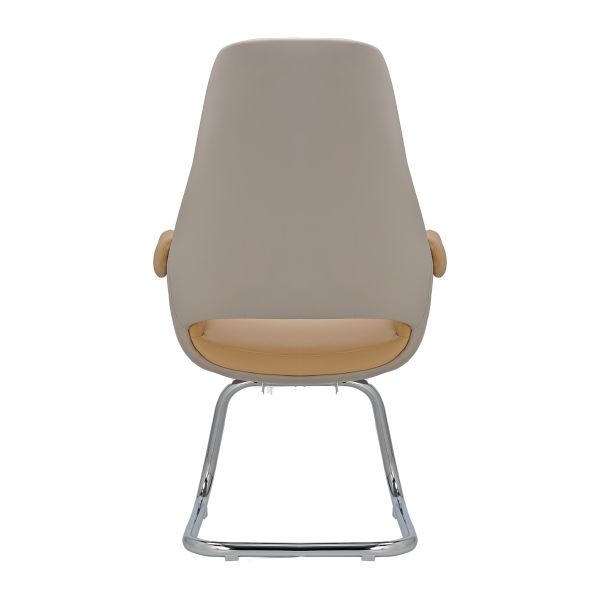 Office Chair Without Wheels PU Leather Ergonomic Chairs for Elegant Office Conference Room