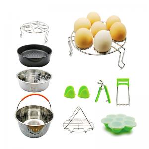 Best 10 Pcs Kitchen Accessories for 5,6,8 Qt, Steamer Basket Egg Rack Springform Pan Silicone Pot Holder Egg Bites Mold with recipe wholesale
