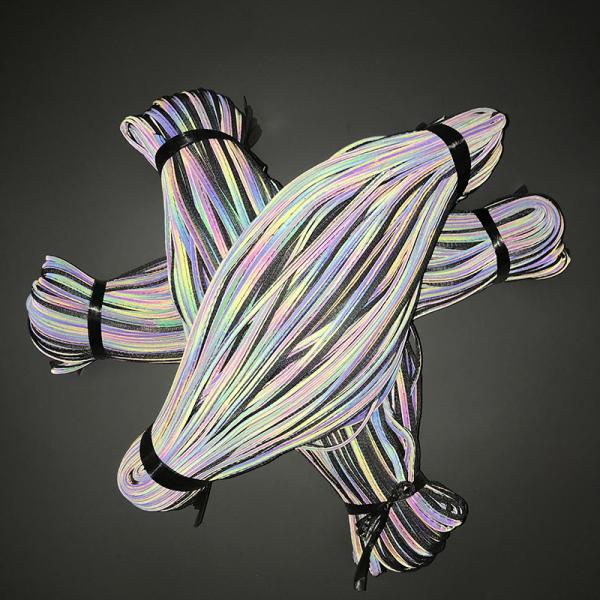 High Visibility 450cd 100% Polyester TC Fabric Reflective Piping Edging Trim For Garment