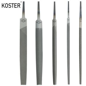 6PCS Round Carbon Steel File Set with Plastic Carrying Case and Customization