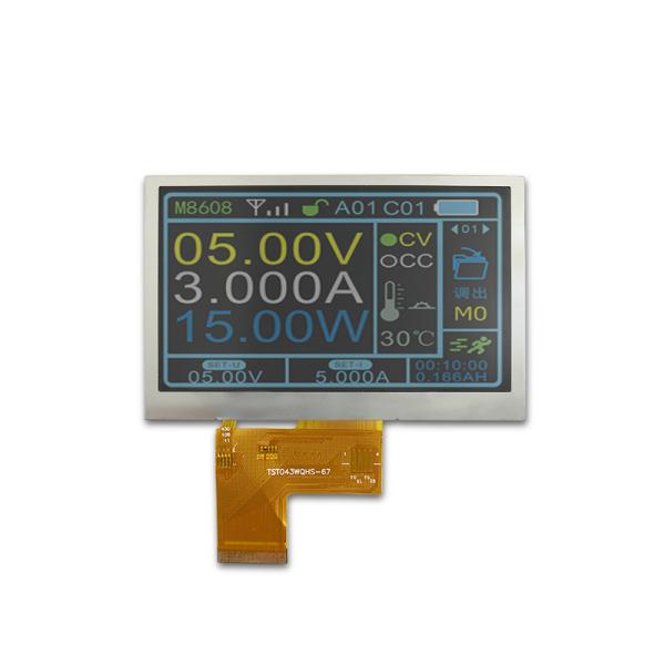 1000cd/M2 Outdoor Lcd Display , 4.3 Inch Tft Lcd 50K Hours Backlight
