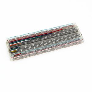 Universal Solderless Bread Board Transparent Full Nickel Plating 165x55x10 mm