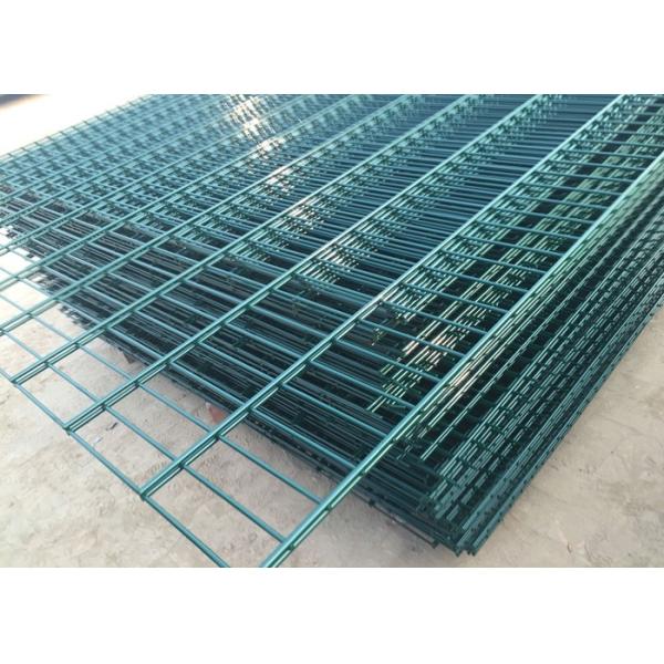 Double Wire Welded Security Fence , 1m Silver Galvanized Wire Fence Panels