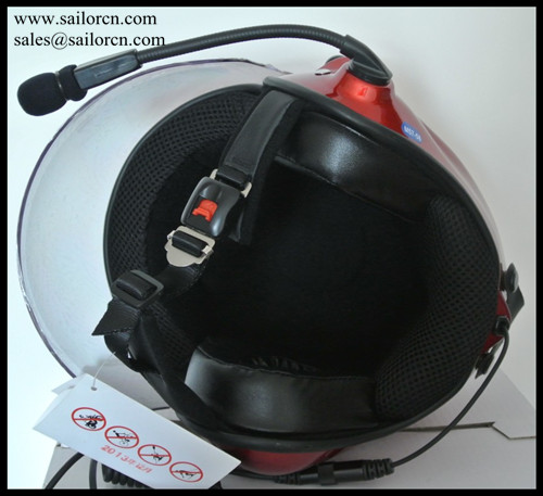 Paramotor helmet GD-G with full headset Red colour M L XL XXL size in stock