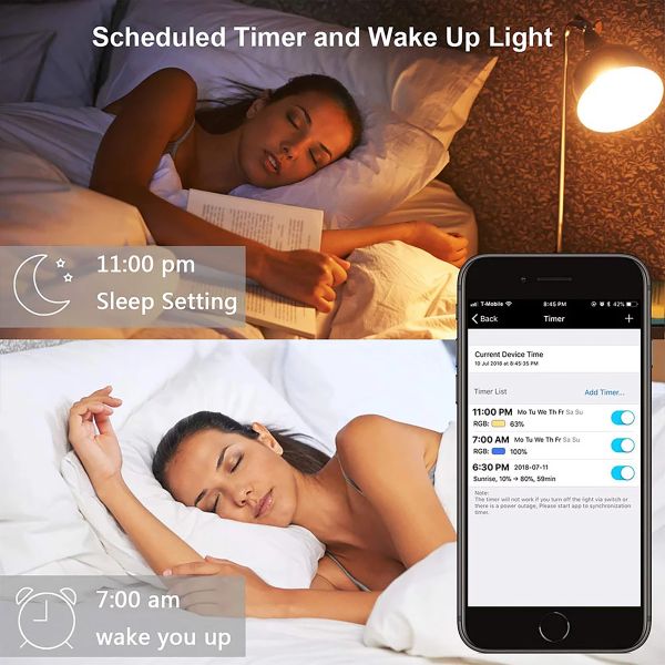 E27 Multicolor RGBCW 9W WiFi Smart LED Light Bulb Compatible With Alexa Google Home IFTTT