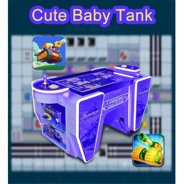 Double Players Cute Baby Tank Cards Or Lottery Tickets Coin Operated Amusement Game