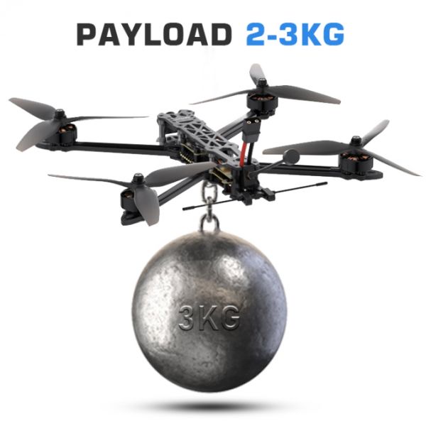 MARK4 7 Inch Drone FPV 2Kg Payload 5.8G VTX 9KM 1.2G 2 6