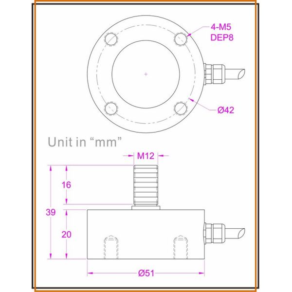 compression load cell 20KN 10KN 5KN 3KN 2KN 1KN