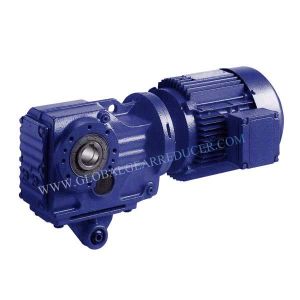 Flanged Mounted Helical-Bevel Geared Motor with Solid Shaft