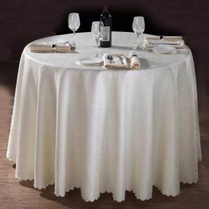 Best 100%polyester minimatt round table cloth/hotel table cloth/wedding table cloth/jacquard textile could match with napkin wholesale