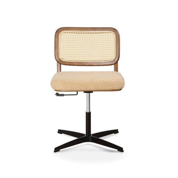 0.092CBM Wicker Rattan Desk Ergo Mesh Manager Chair 10.5kg For Staff