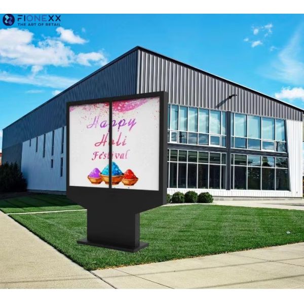 Floor Stand Digital Signage Drive-Thru WiFi LCD Fast Food Marketing Display Self-Service Menu 55 Inch Outdoor Drive Thru Digital Signage