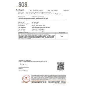 Jiang Su Armored Optical Technology Co.,Ltd. Certifications