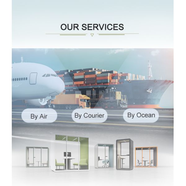 6 Person Capacity Silent Booth with Aluminum+Steel Frame and Modern Design for Office and Studio