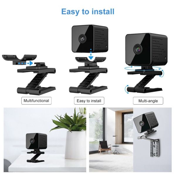 Mini indoor 1080P small button battery Power Audio pick up function 2.0MP surveillance battery camera