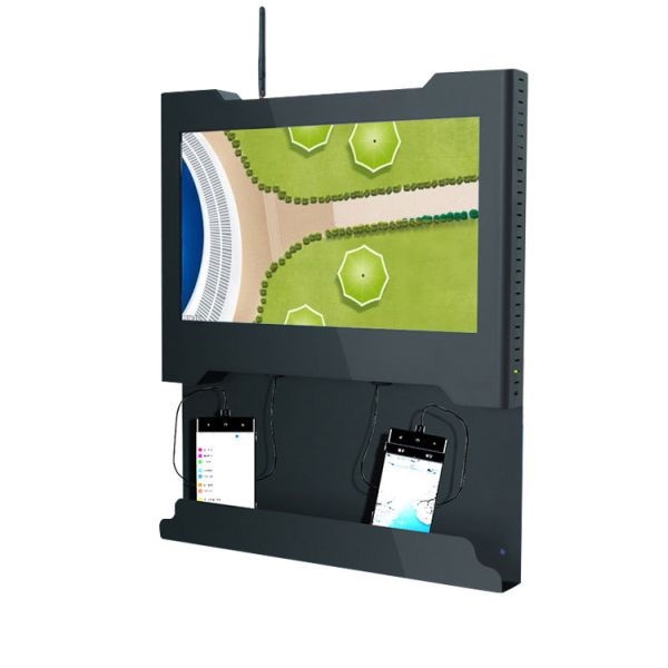 Genevision LCD Advertising Screen Ad Player With Cell Phone Charging Station