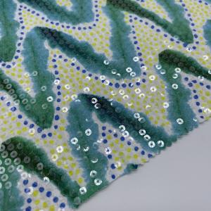 China Various Designs Embroidery Fabric Sequins Embroidery Material M13-004 on sale